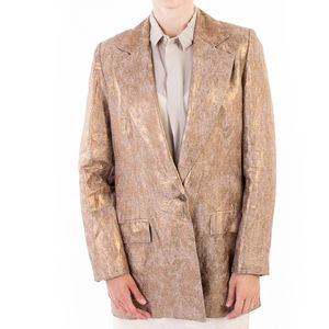 ATIL KUTOGLU GOLD SUIT JACKET | WOMENS SIZE M